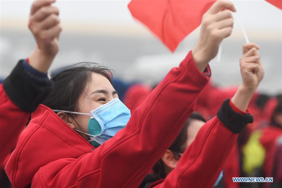 中国-安徽省医务人员返回湖北(CN)